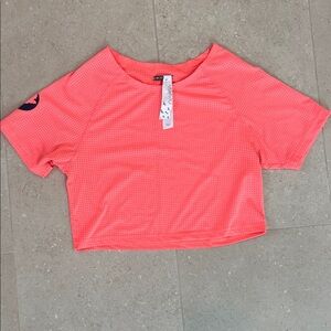 Oiselle Vibrant Coral Short Sleeve Tee